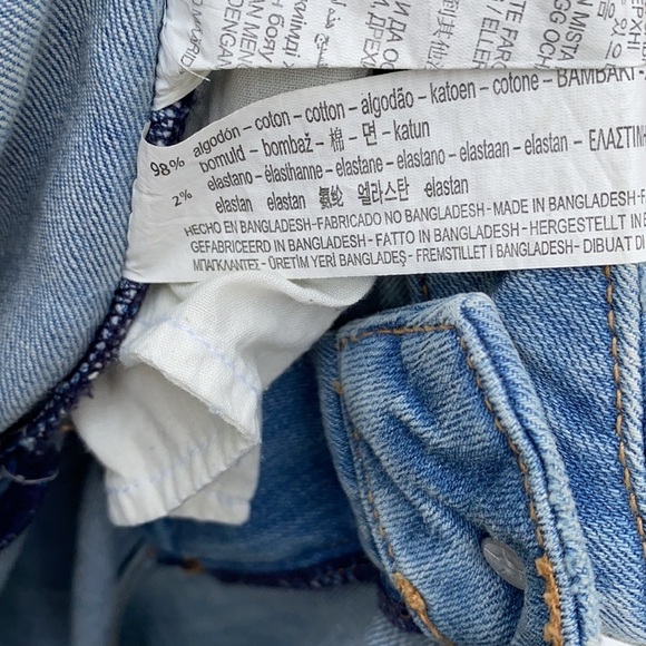 Zara Basic Z1975 Denim Light Wash Distressed Jeans Size 4 - Picture 14 of 16